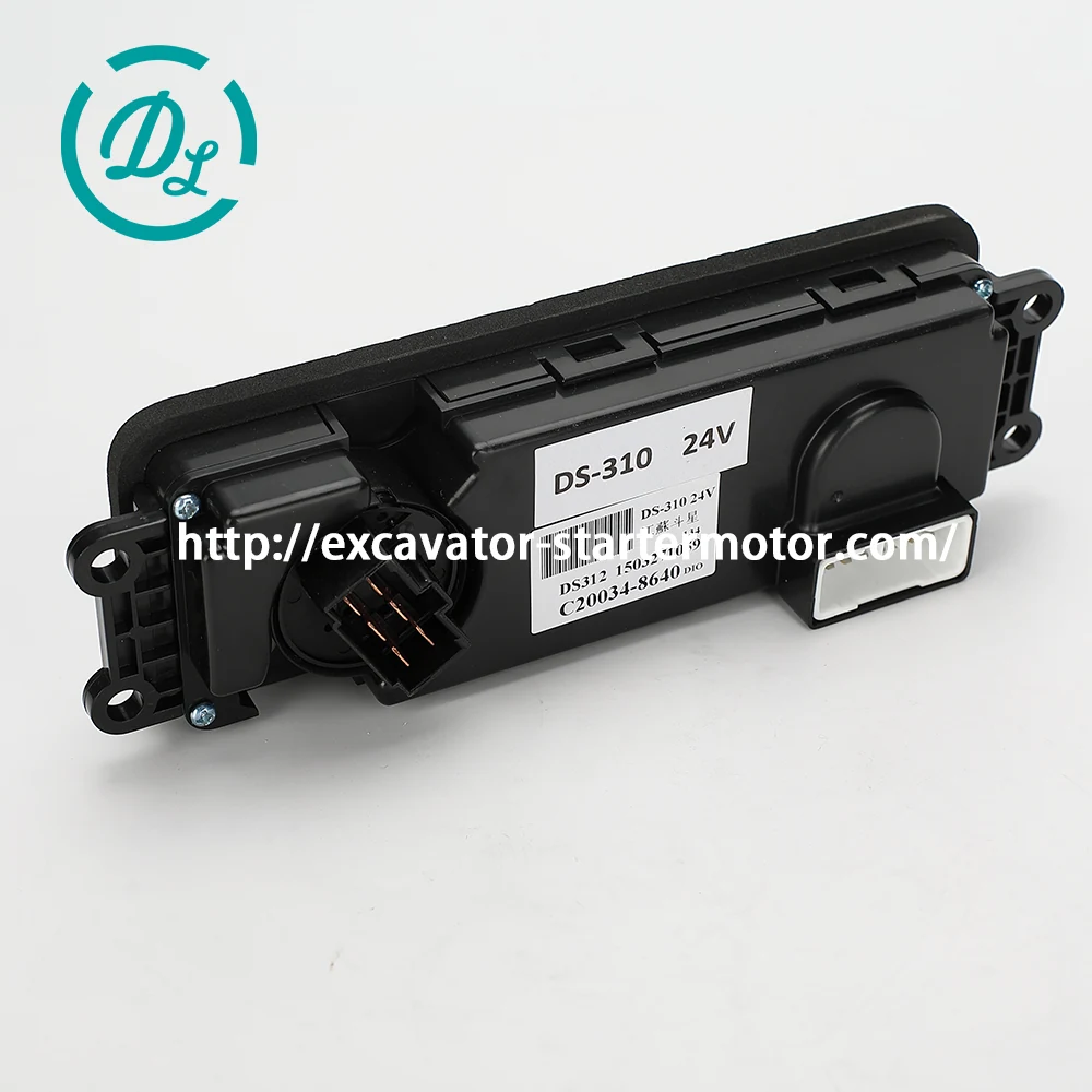 C20034-8640 A/C Control Panel for Sany SY55 SY60-9 SY60-10, OEM/reference C20034-8640, 24V Excavator A/C Control Panel
