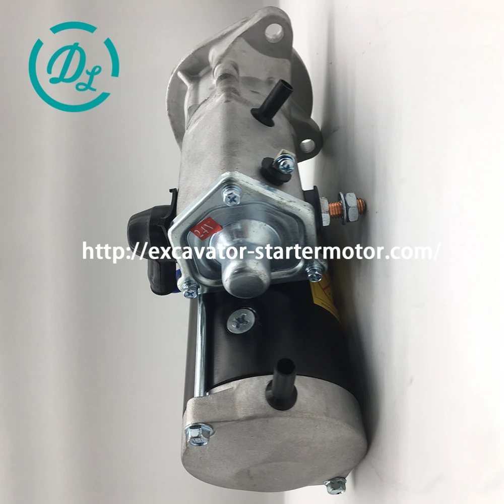 128000-2563 24V 5.5kW 10T Starter for Case 9030 and CX210 Excavators, OEM/reference 128000-2563, 24V 5.5kW 10-Tooth OSGR Starter Motor, product view 5
