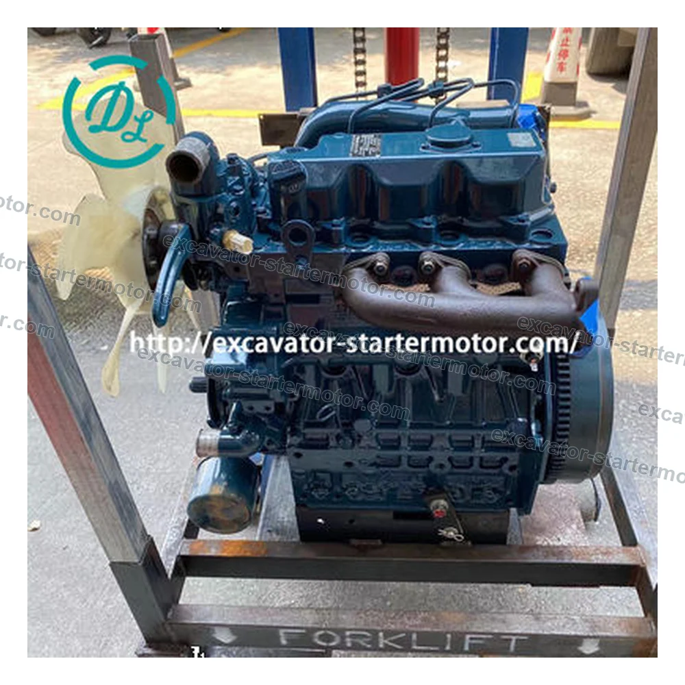 D1703-M-ES07 1J462-23000 20.7kW 2250rpm Diesel Engine for Kubota U30-5, OEM/reference D1703-M-ES07, 20.7kW 2250rpm Complete Diesel Engine, product view 3