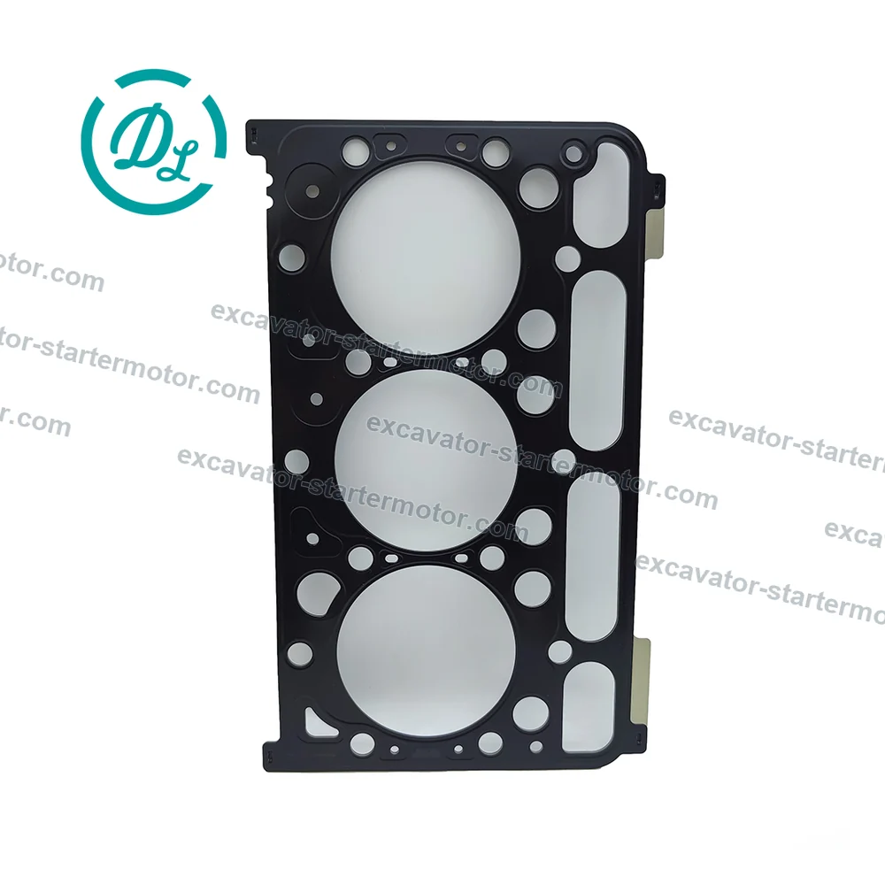 1G750-03312 1.20mm Cylinder Head Gasket for Kubota D1703 D1803 U36-4, OEM/reference 1G750-03312, 1.20mm Three-Cylinder Head Gasket, product view 2