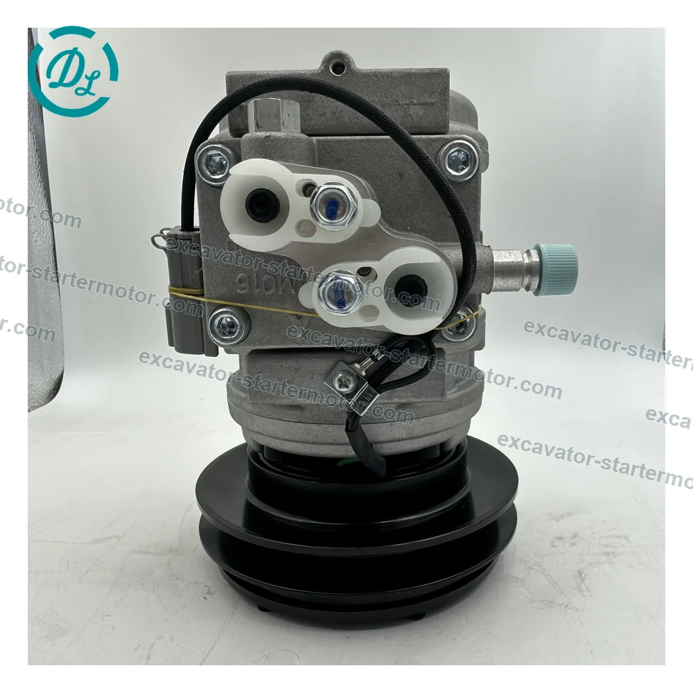 14X-Z11-8580 24V 10PA15C A/C Compressor for Komatsu D65 and D41 Dozers, OEM/reference 14X-Z11-8580, 24V 10PA15C Air-Conditioning Compressor