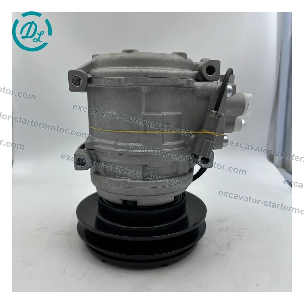 14X-Z11-8580 24V 10PA15C A/C Compressor for Komatsu D65 and D41 Dozers, OEM/reference 14X-Z11-8580, 24V 10PA15C Air-Conditioning Compressor, product view 2