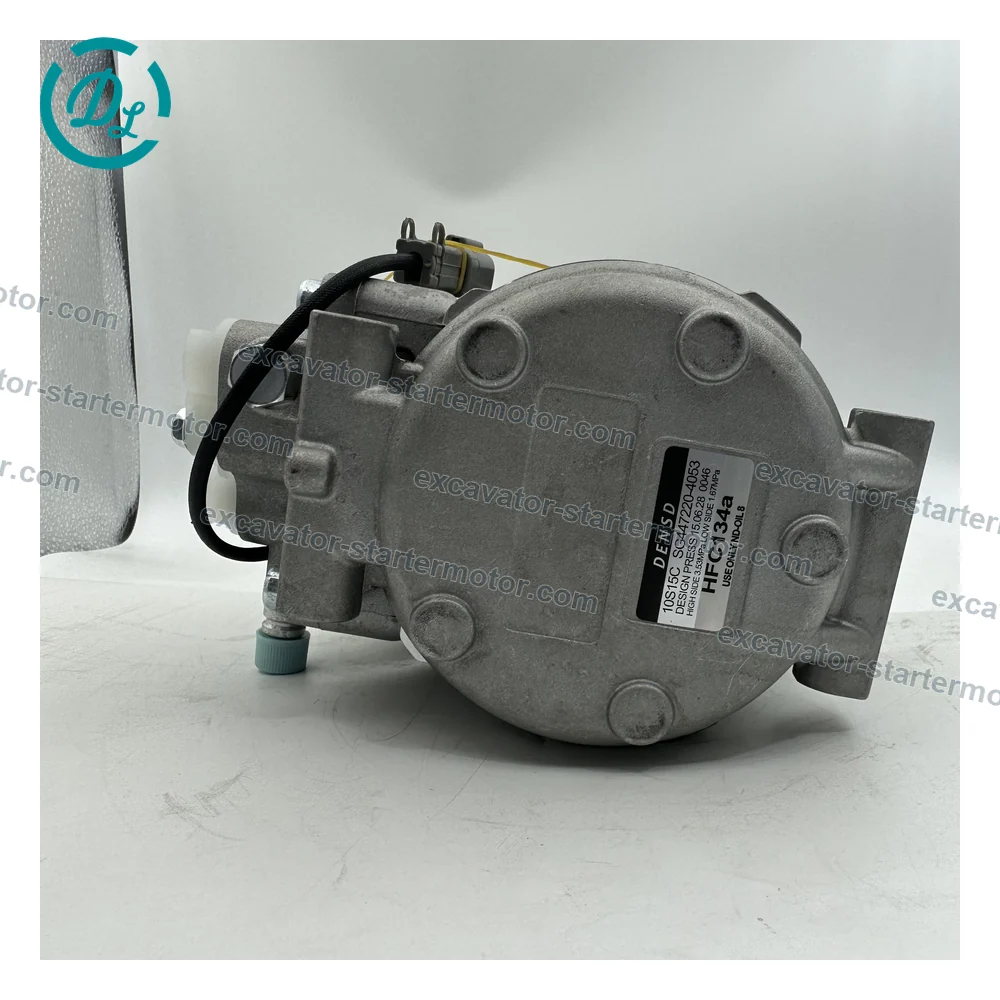 14X-Z11-8580 24V 10PA15C A/C Compressor for Komatsu D65 and D41 Dozers, OEM/reference 14X-Z11-8580, 24V 10PA15C Air-Conditioning Compressor, product view 4