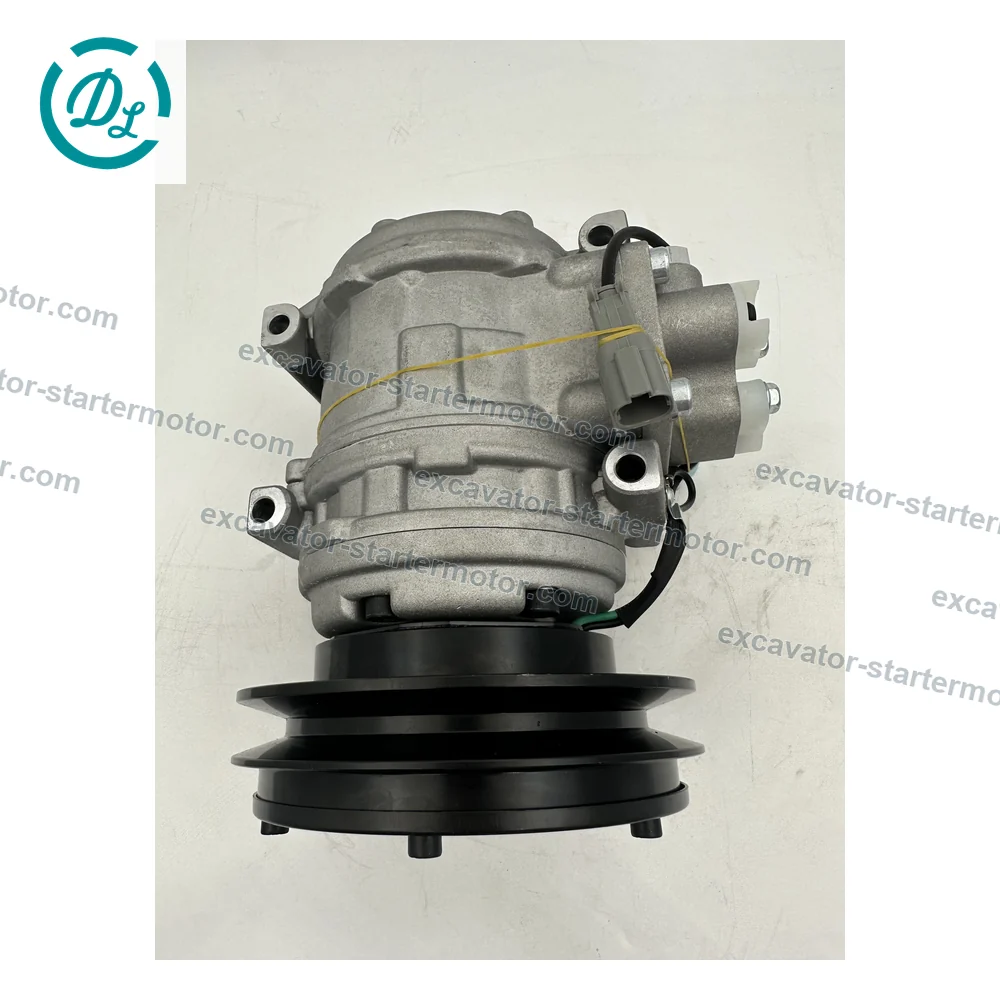 14X-Z11-8580 24V 10PA15C A/C Compressor for Komatsu D65 and D41 Dozers, OEM/reference 14X-Z11-8580, 24V 10PA15C Air-Conditioning Compressor, product view 7