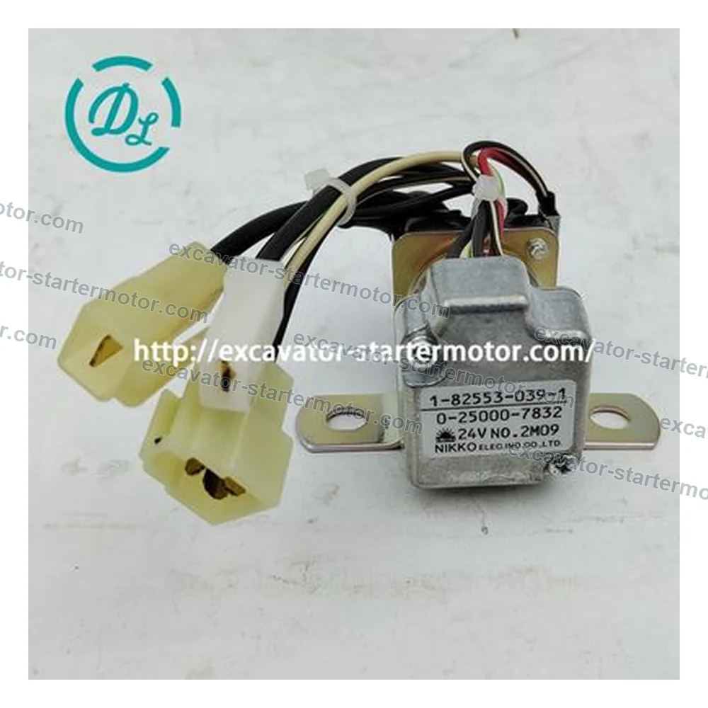 1-82553039-1 24V Starter Safety Relay for Isuzu 4HK1 6WG1 Hitachi Excavators, OEM/reference 1-82553039-1, 24V Starter Safety Relay with Harness, product view 4