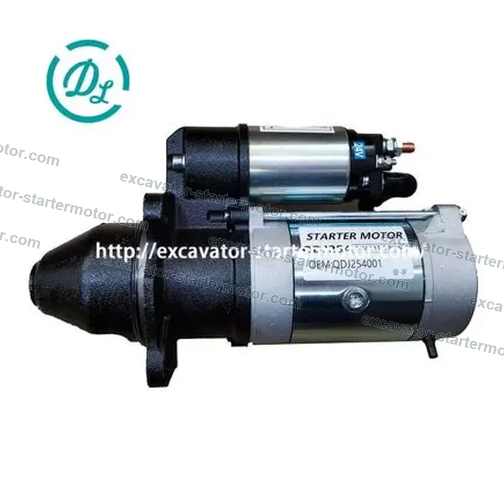 QDJ254 / QDJ1408V 24V 4.5kW 11T Starter for Yuchai 4108 Foton 4108Q, OEM/reference QDJ254, 24V 4.5kW 11T Gear-Reduction Starter Motor