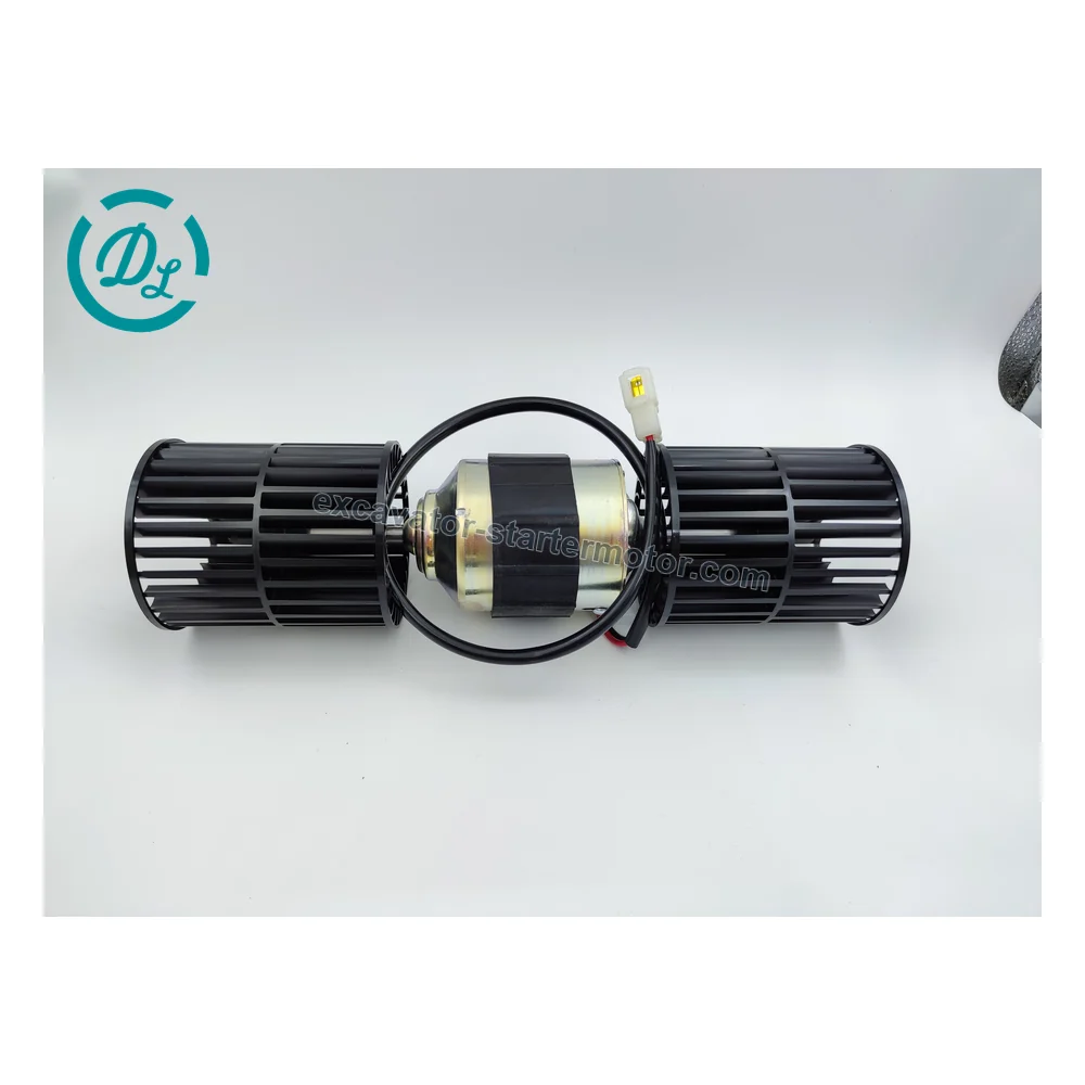 KHR18640 24V Cab Blower Motor for Case CX75SR CX80 Excavators, OEM/reference KHR18640, 24V Cab HVAC Blower Motor Assembly, product view 3