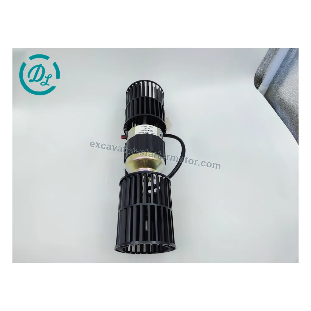 KHR18640 24V Cab Blower Motor for Case CX75SR CX80 Excavators, OEM/reference KHR18640, 24V Cab HVAC Blower Motor Assembly, product view 4