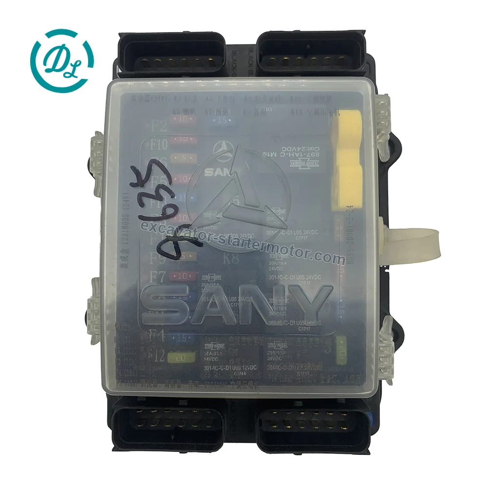 12318635 Integrated Fuse and Relay Box for Sany SY75C9I2H, OEM/reference 12318635, Fuse Box Assembly