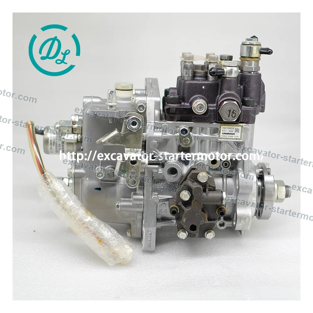 729932-51400 Fuel Injection Pump Assembly for Yanmar 4TNV94 4TNV98, OEM/reference 729932-51400, Four-Cylinder Inline Fuel Injection Pump Assembly, product view 2