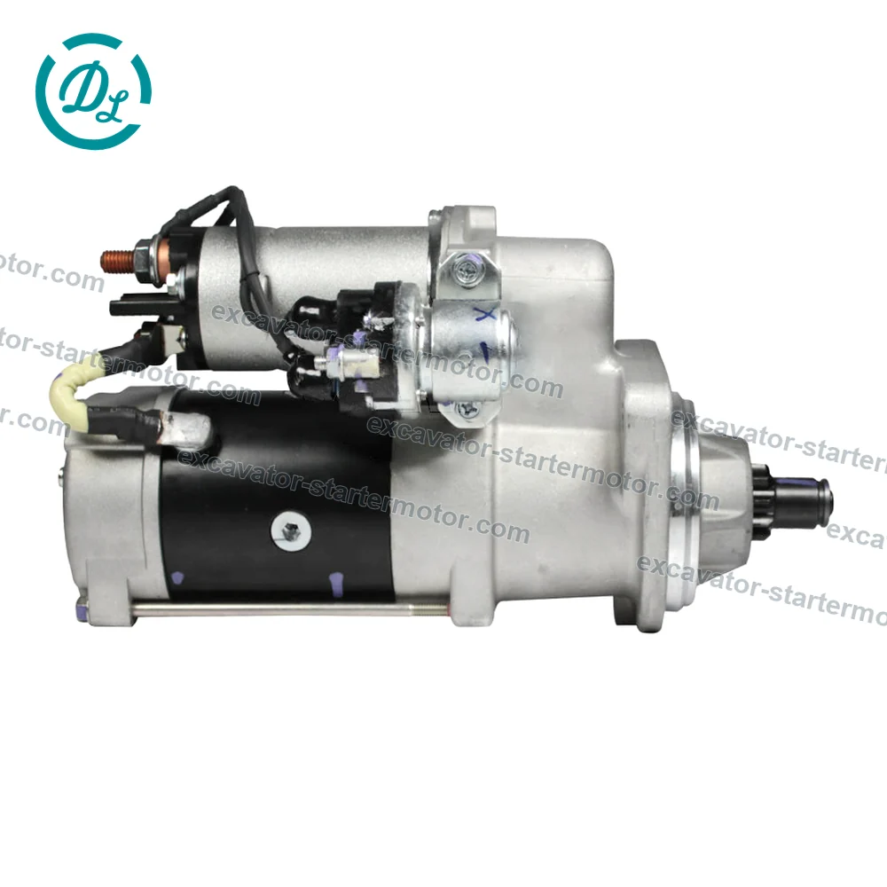 8200292 2R0 911 023D 24V 4kW 10T Starter for VW 8-150 9-150E 17-250E Cummins ISB, OEM/reference 8200292 / 2R0 911 023D / 35259240 / 31735N, 24V 4kW 10T CW 29MT Starter Motor, product view 2