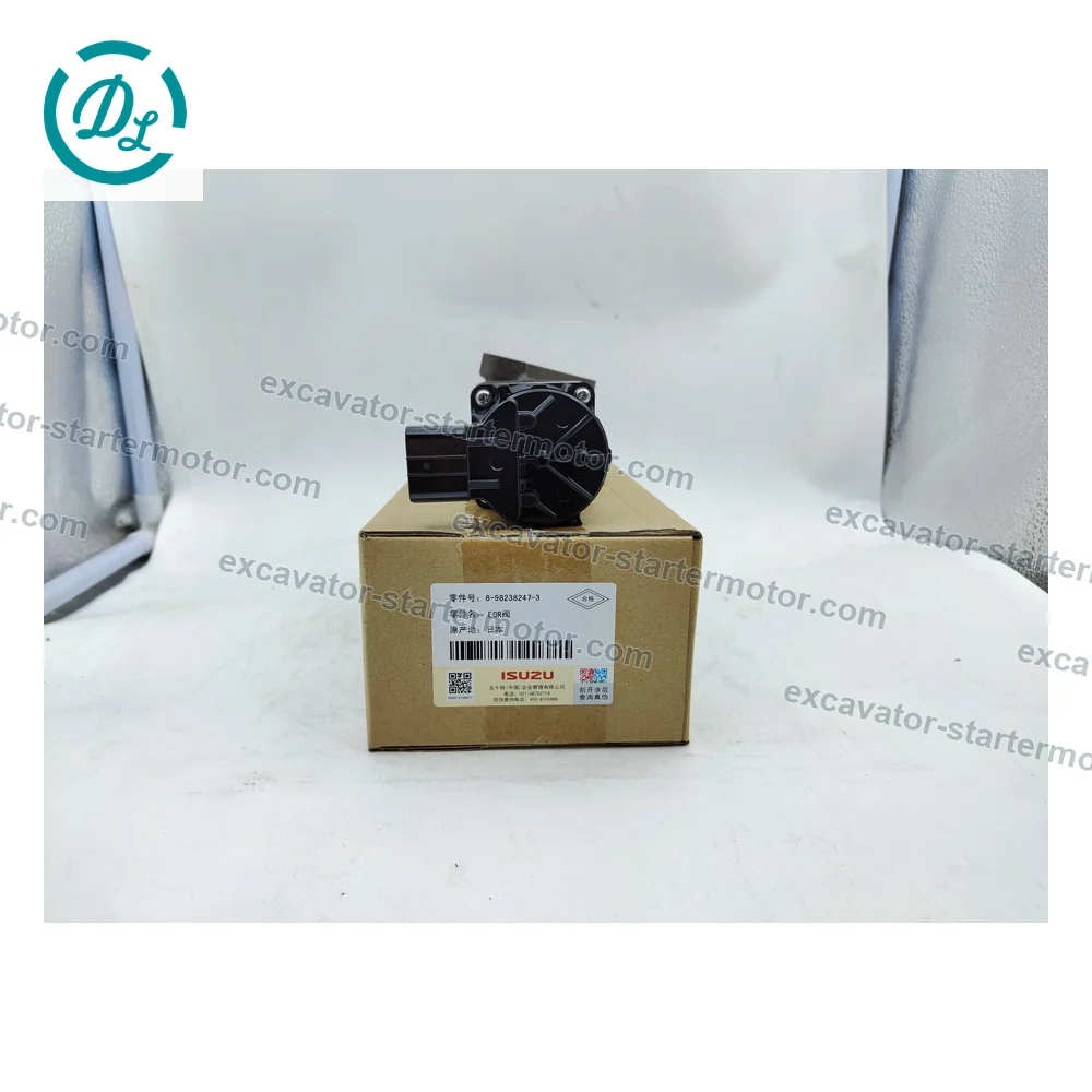 8-98238247-3 24V EGR Valve Assembly for Isuzu 4HK1 Excavator Engines, OEM/reference 8-98238247-3, 24V Electronic EGR Valve Assembly, product view 2