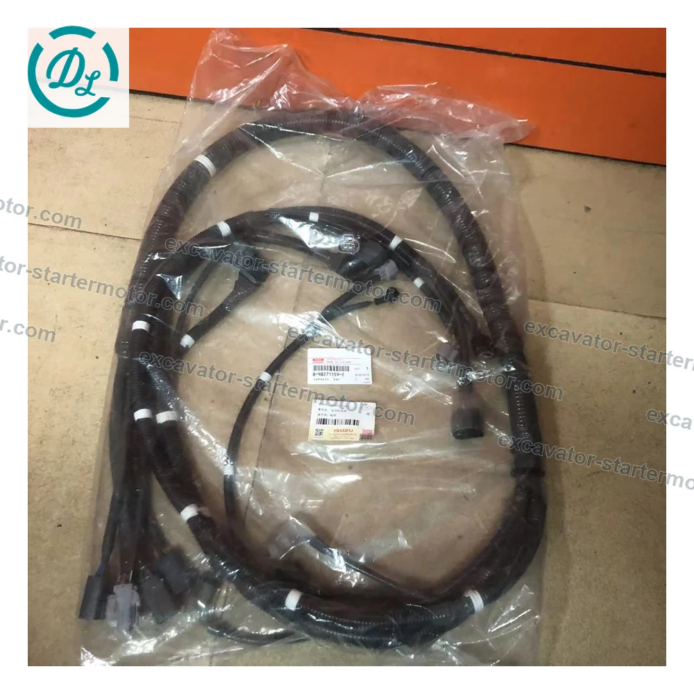 8-98271159-2 Engine Wiring Harness for Isuzu 4HK1 6HK1 Hitachi ZX200-3 ZX300-3 ZX360-3, OEM/reference 8-98271159-2, Engine Electrical Wiring Harness, product view 2
