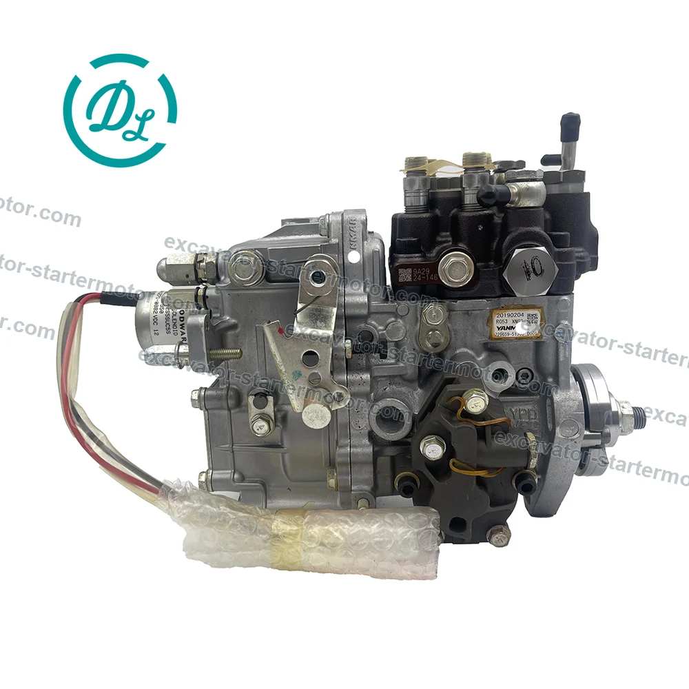 729659-51360 Fuel Injection Pump Assembly for Yanmar 4TNV88, OEM/reference 729659-51360, Four-Cylinder Inline Fuel Injection Pump Assembly, product view 3