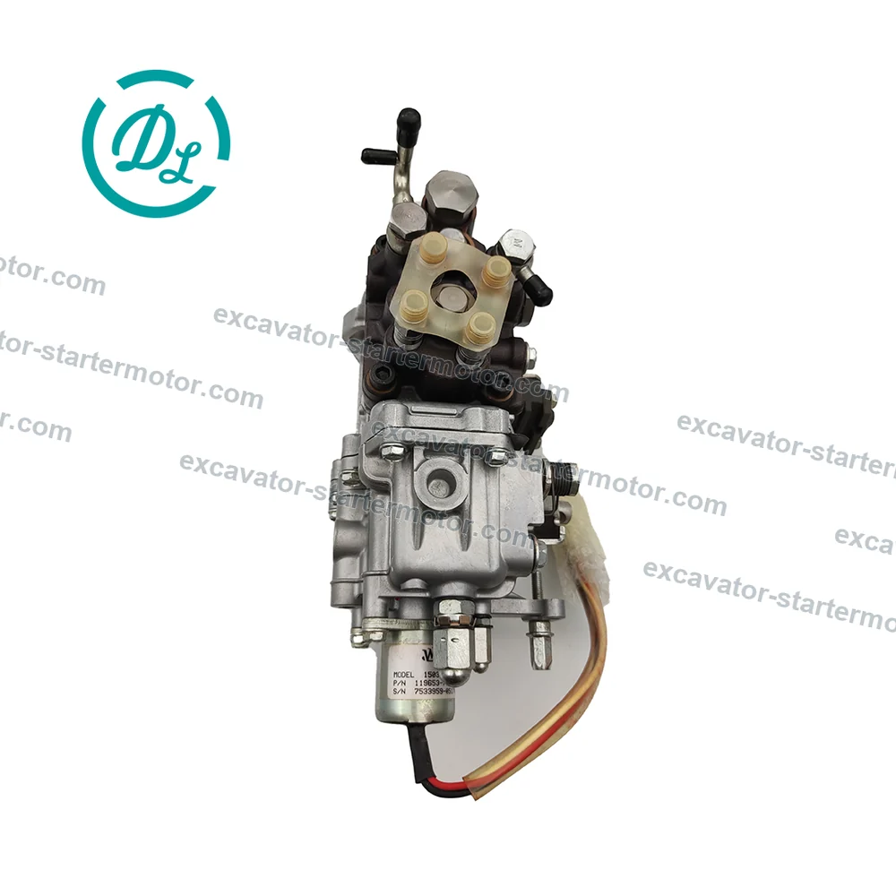 729659-51360 Fuel Injection Pump Assembly for Yanmar 4TNV88, OEM/reference 729659-51360, Four-Cylinder Inline Fuel Injection Pump Assembly, product view 5