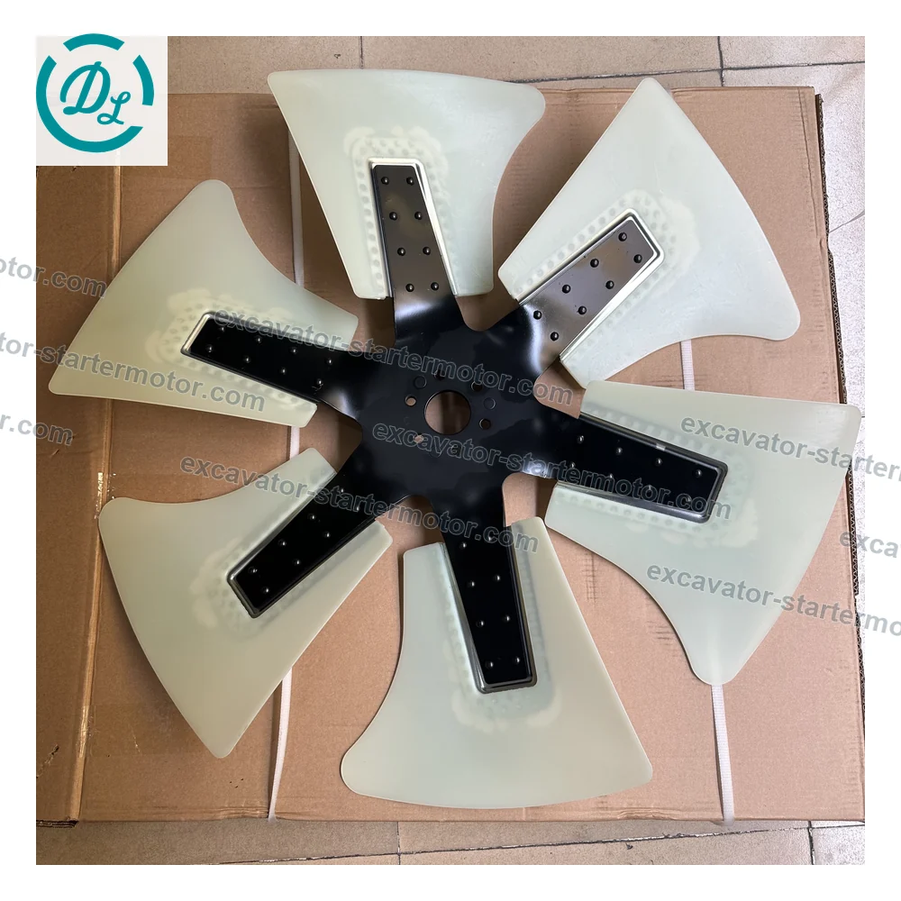 600-633-7850 Reverse Cooling Fan for Komatsu WA450 WA470 6D125, OEM/reference 600-633-7850, Reverse-Direction Engine Cooling Fan