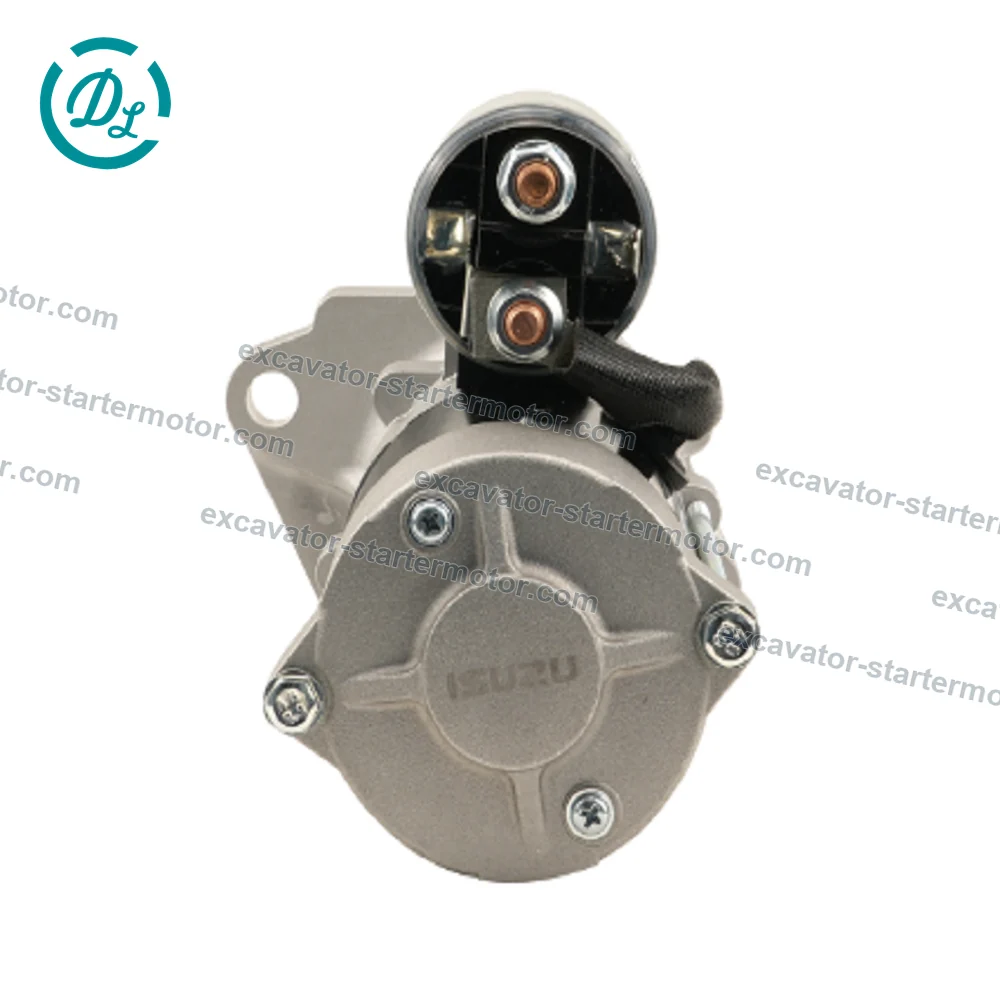 8-98072315-1 M008T81571 24V 3.2kW 11T Starter for Isuzu 4LE2 John Deere 75D 85D, OEM/reference 8-98072315-1, 24V 3.2kW 11-Tooth Reduction Starter, product view 4