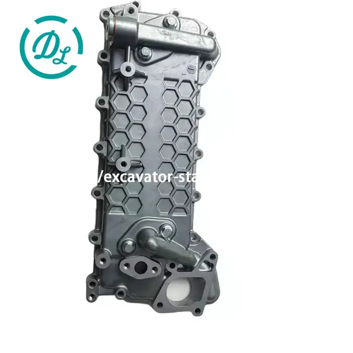 8-98085312-0 Oil Cooler Assembly for Isuzu 4HK1 ZX200-3 ZX240-3, OEM/reference 8-98085312-0, Complete Engine Oil Cooler Assembly