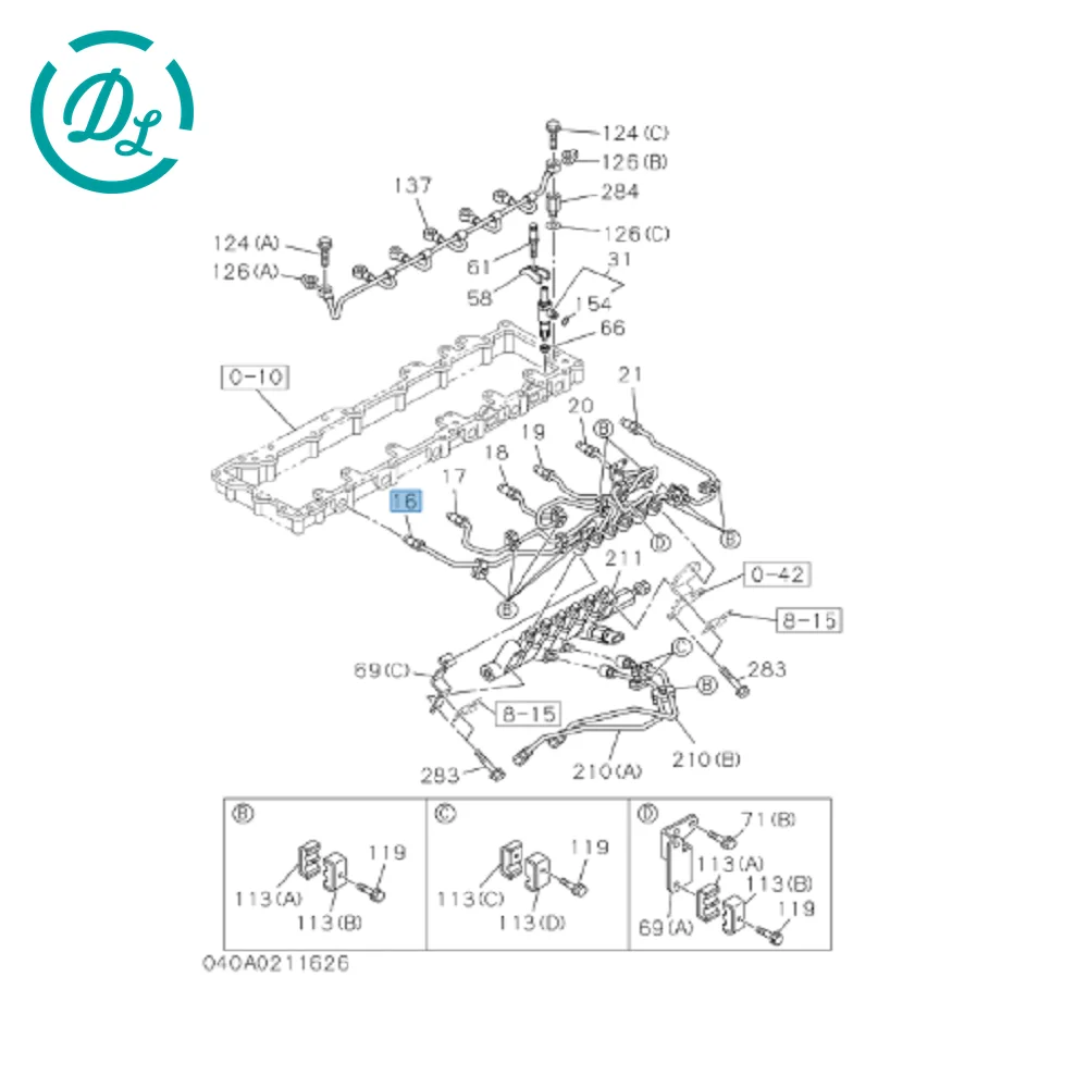 1-15416842-2 Engine Replacement Part for Excavator and Diesel Equipment, OEM/reference 1-15416842-2 · 1-15416847-2, Engine Replacement Part