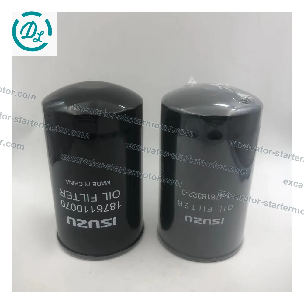 1-87618322-0 1-13240232-2 Oil Filter for Isuzu 4BG1 4HK1 6HK1 6WG1, OEM/reference 1-87618322-0, Spin-On Engine Oil Filter, product view 4