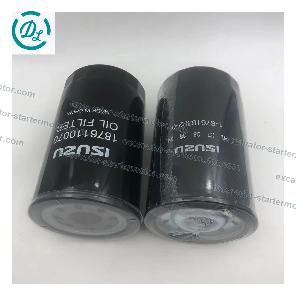 1-87618322-0 1-13240232-2 Oil Filter for Isuzu 4BG1 4HK1 6HK1 6WG1, OEM/reference 1-87618322-0, Spin-On Engine Oil Filter, product view 6