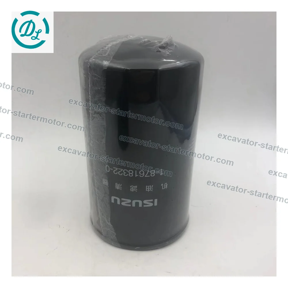 1-87618322-0 1-13240232-2 Oil Filter for Isuzu 4BG1 4HK1 6HK1 6WG1, OEM/reference 1-87618322-0, Spin-On Engine Oil Filter, product view 8