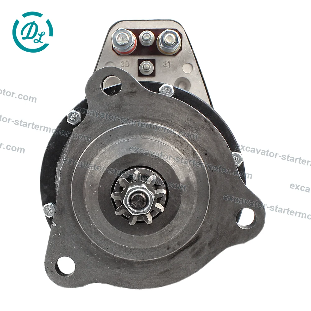 0 001 411 009 24V 6.6kW 9-Tooth Starter for MAN and Mercedes OM Engines, OEM/reference 0 001 411 009, Starter Motor, product view 2