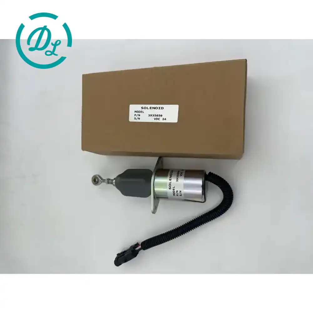 3935650 24V Fuel Shutoff Solenoid for Cummins 6CT 6CTA 8.3L Engines, OEM/reference 3935650, 24V Fuel Shutoff Solenoid