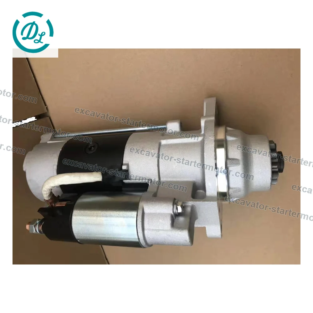 M009T60171 24V 5.5kW 11-Tooth Starter Motor for Kobelco SK300/SK400 and Mitsubishi Fuso, OEM/reference M009T60171, 24V 5.5kW 11-Tooth PLGR Starter Motor, product view 4
