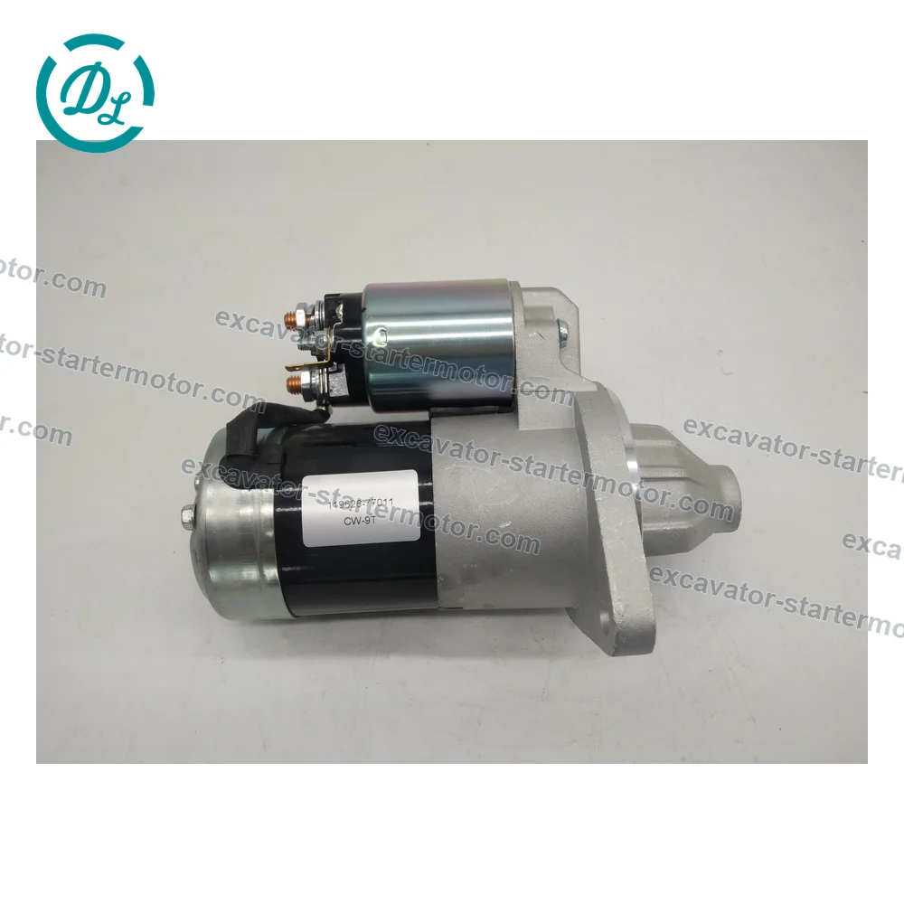 119626-77011 12V 1.1kW 9-Tooth Starter for Yanmar and John Deere Equipment, OEM/reference 119626-77011, PLGR Starter Motor
