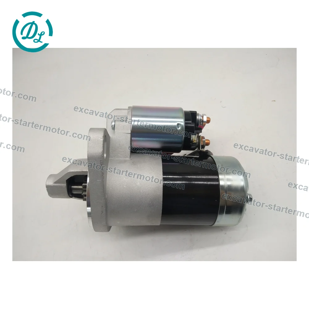 119626-77011 12V 1.1kW 9-Tooth Starter for Yanmar and John Deere Equipment, OEM/reference 119626-77011, PLGR Starter Motor, product view 3
