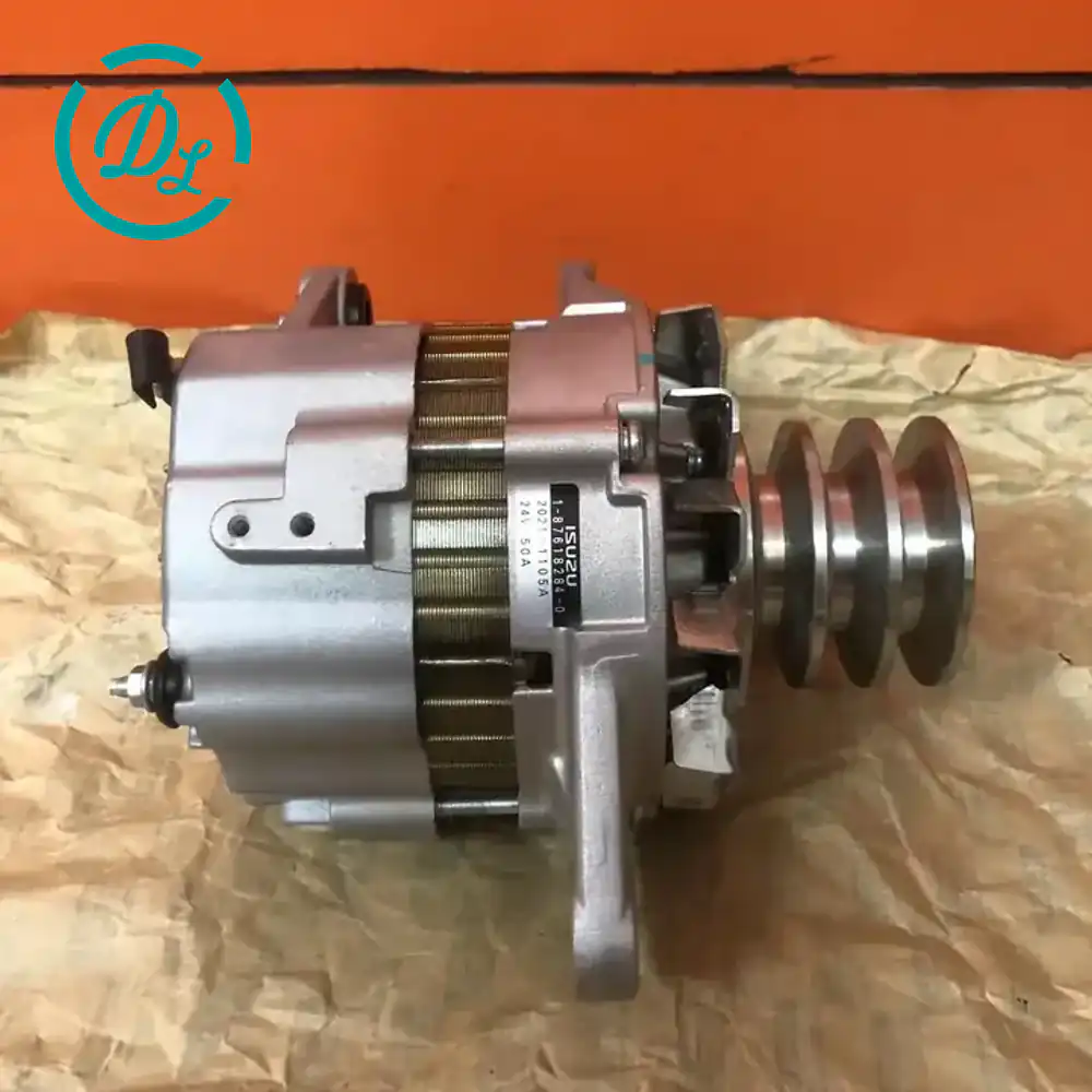 1-87618284-0 24V 50A Alternator for Isuzu 6HK1 Hitachi ZX330 ZX350, OEM/reference 1-87618284-0, 24V 50A Alternator