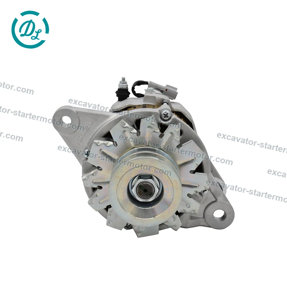 1-87618283-0 1-81200530-4 24V 50A Alternator for Isuzu 4BG1 6BG1 6WG1, OEM/reference 1-87618283-0, 24V 50A Alternator, product view 2