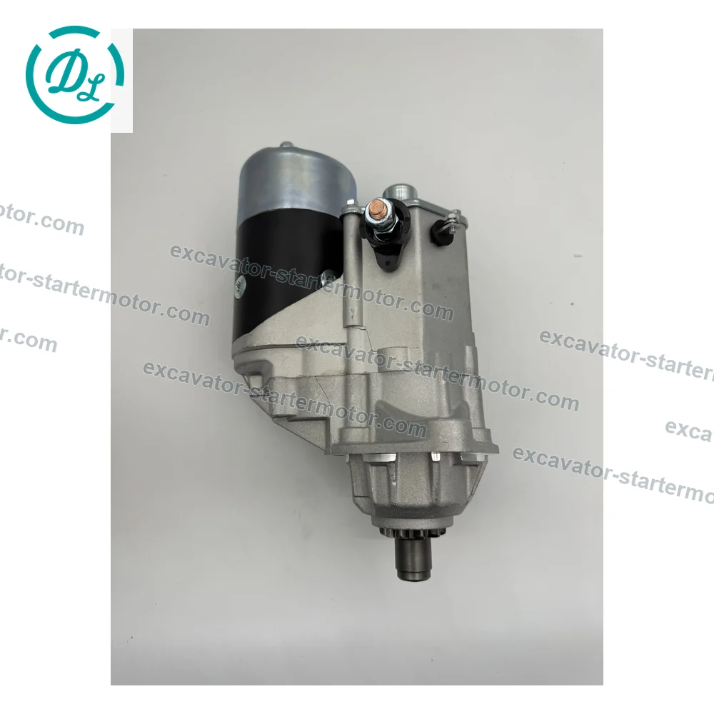 3863128 228000-0630 24V 4.5kW 10T Starter for Cummins 6BT 6D102 Komatsu PC200-6, OEM/reference 3863128, 24V 4.5kW 10-Tooth CW OSGR Starter Motor, product view 2