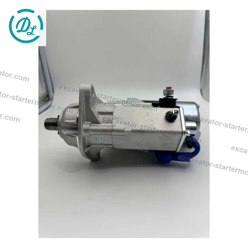 3863128 228000-0630 24V 4.5kW 10T Starter for Cummins 6BT 6D102 Komatsu PC200-6, OEM/reference 3863128, 24V 4.5kW 10-Tooth CW OSGR Starter Motor, product view 5
