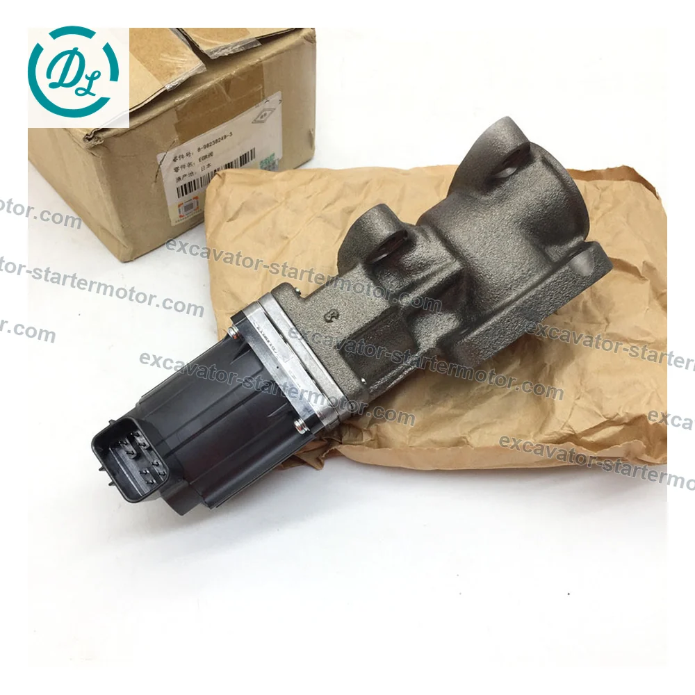 8-98238249-0 EGR Valve for Isuzu 4HK1 6HK1 Hitachi ZX200-3 ZX210-3, OEM/reference 8-98238249-0, EGR Valve Assembly, product view 3