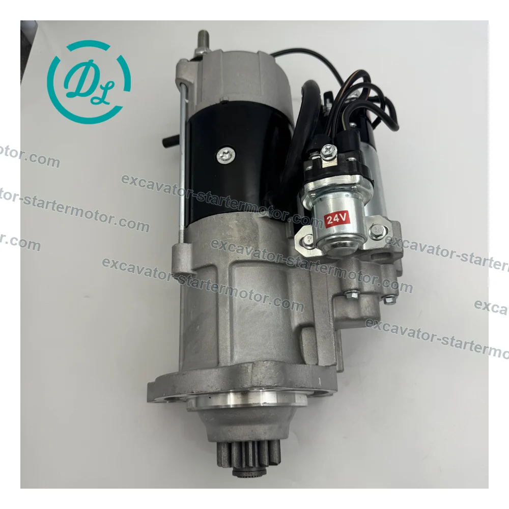 M009T82672 24V 7.0kW 12T Starter for Volvo EC360 EC380 EC460, OEM/reference M009T82672, 24V 7.0kW 12-Tooth Clockwise Starter Motor, product view 2