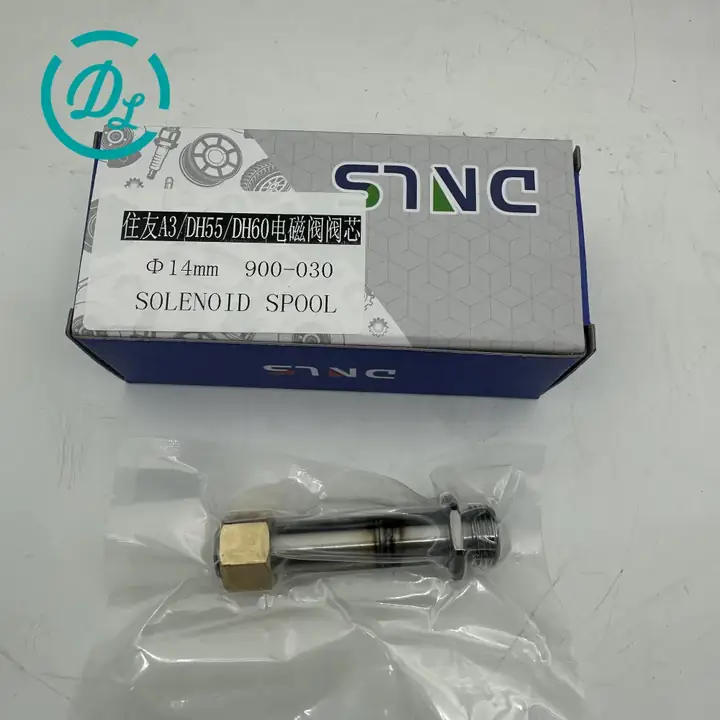 21W-60-42120 Solenoid for Komatsu PC78 PC128 PC138, OEM/reference 21W-60-42120, Threaded Excavator Solenoid Assembly