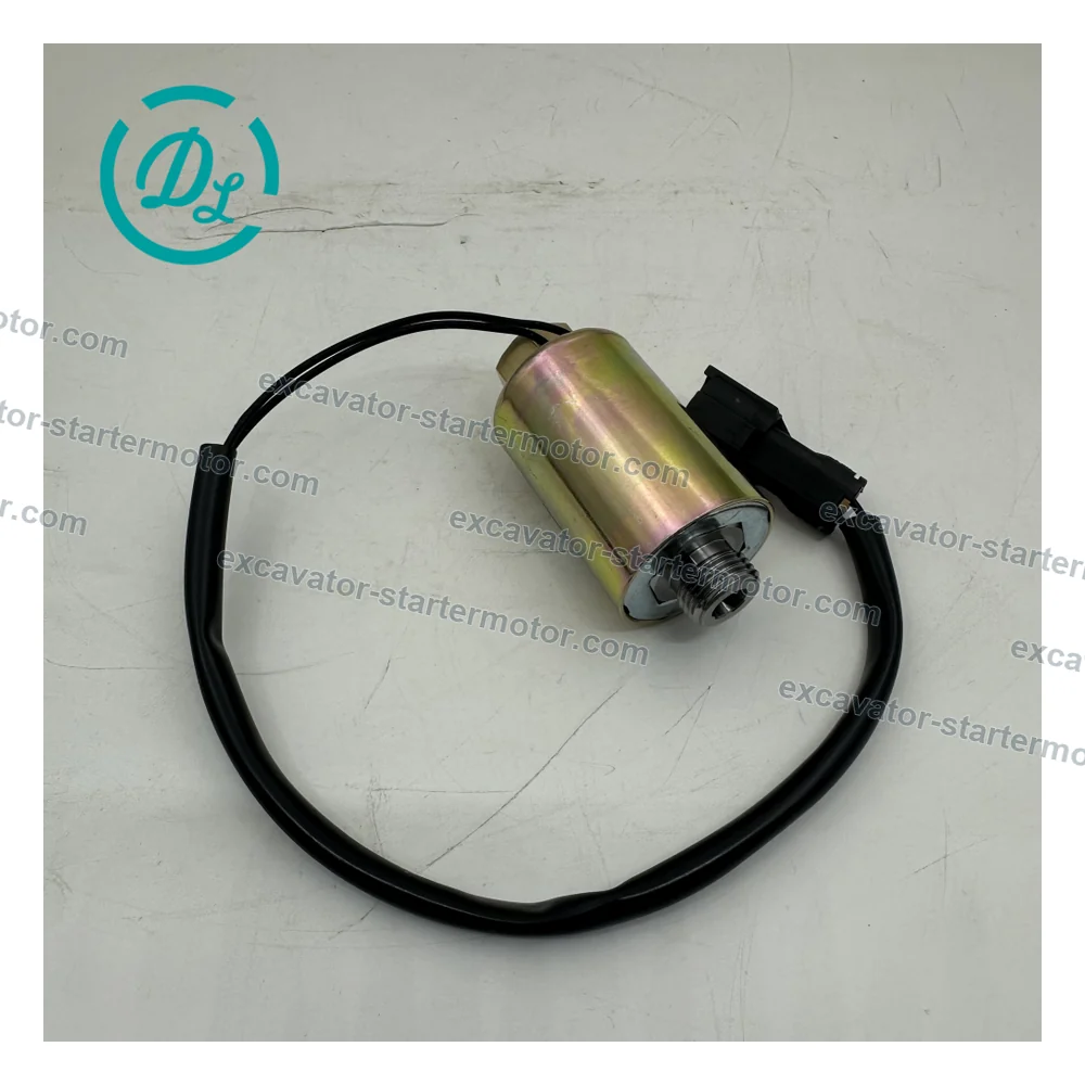 21W-60-42120 Solenoid for Komatsu PC78 PC128 PC138, OEM/reference 21W-60-42120, Threaded Excavator Solenoid Assembly, product view 3