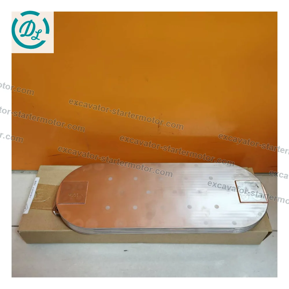 8-97334100-2 8973341002 Oil Cooler Core for Isuzu 4HK1 Hitachi ZX200-3, OEM/reference 8-97334100-2, Stacked-Plate Engine Oil-Cooler Core Assembly, product view 4
