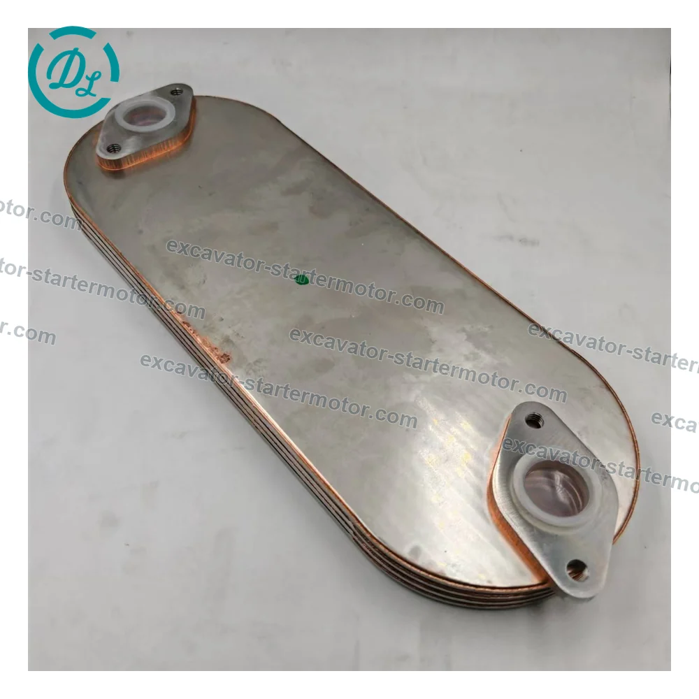 8-97334100-2 8973341002 Oil Cooler Core for Isuzu 4HK1 Hitachi ZX200-3, OEM/reference 8-97334100-2, Stacked-Plate Engine Oil-Cooler Core Assembly, product view 5