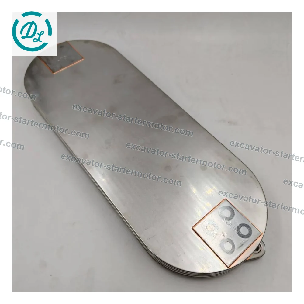 8-97334100-2 8973341002 Oil Cooler Core for Isuzu 4HK1 Hitachi ZX200-3, OEM/reference 8-97334100-2, Stacked-Plate Engine Oil-Cooler Core Assembly, product view 6