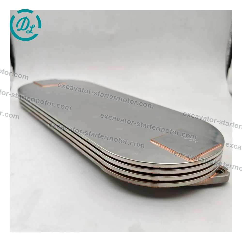 8-97334100-2 8973341002 Oil Cooler Core for Isuzu 4HK1 Hitachi ZX200-3, OEM/reference 8-97334100-2, Stacked-Plate Engine Oil-Cooler Core Assembly, product view 7