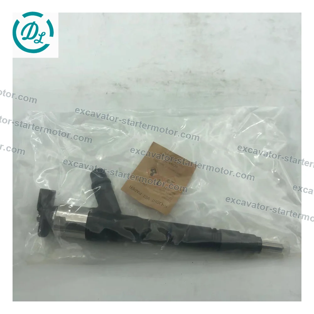 8-98163524-1 295050-0971 Common Rail Injector for Isuzu 4LE2 Kobelco 75SR Case CX75C CX80C, OEM/reference 8-98163524-1, Common Rail Fuel Injector Assembly, product view 6
