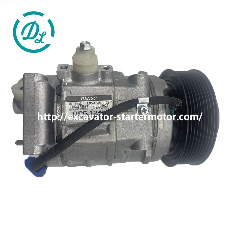 کمپرسور تهویه مطبوع بیل مکانیکی 10SRE18C 24V Denso EexcavaStart، مبرد HFC-134a 0