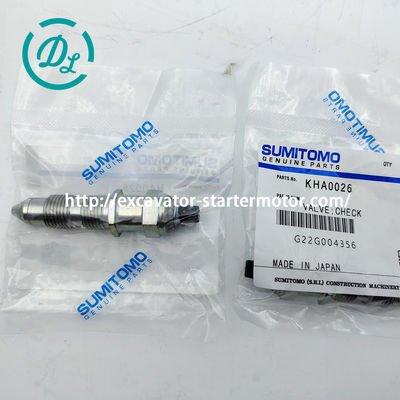 ซื้อ วาล์วตรวจสอบ Sumitomo KHA0026 24V อะไหล่รถขุด การผลิตออนไลน์