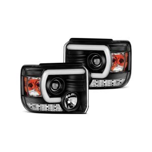Autoparts LED Black Projector Headlights