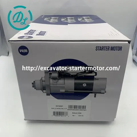 6676957 12V 2.7kW 11T Starter Motor for Bobcat 763 F 763 G, OEM/reference 6676957, Starter Motor, product view 2