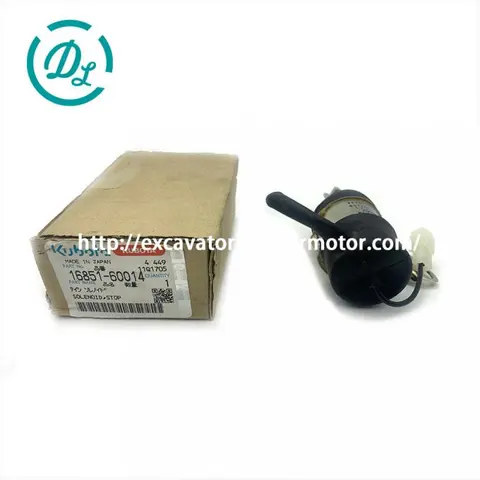 16851-60014 Fuel Shut Off Solenoid for Kubota Z482 D722, OEM/reference 16851-60014, Fuel Shut Off Solenoid, product view 2