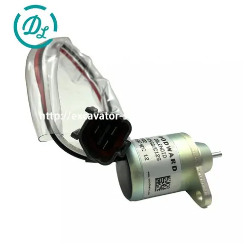 119233-77932 Fuel Shut Off Solenoid for VIO40-5 4TNV88, OEM/reference 119233-77932, Fuel Shut Off Solenoid, product view 2